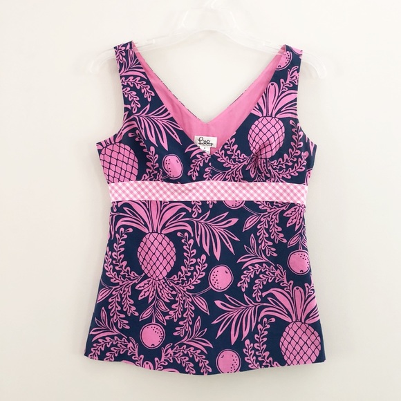 Lilly Pulitzer Tops - Lilly Pulitzer | Sleeveless Pineapple Print Top 4